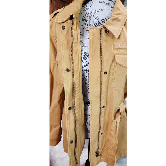 MARKET & SPRUCE NWOT Mustard Yellow Bambi Safari-Style Jacket Size 2 - Picture 2 of 11